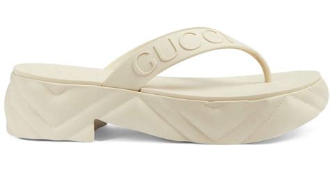 gucci rubber sandals white|wearing Gucci rubber sandals.